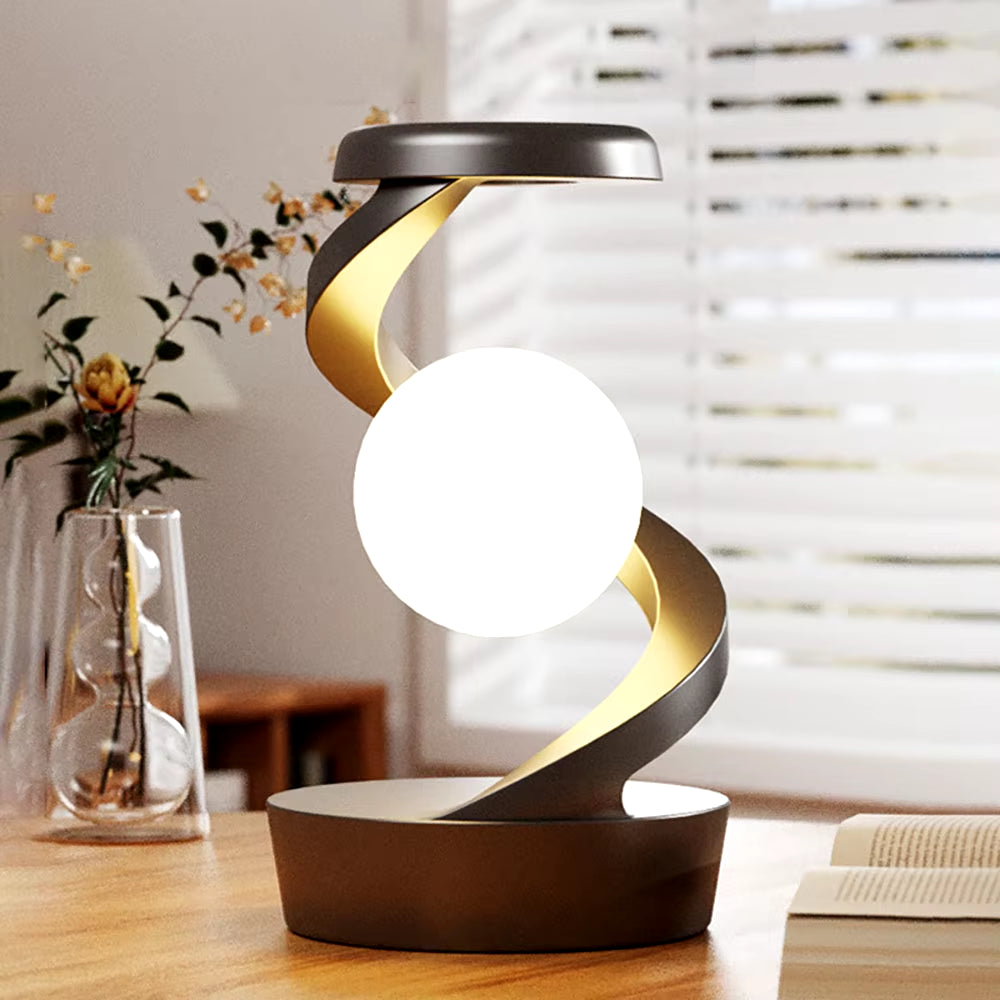 Creative Table Lamp, Rotating Floating Lamp, 15W Wireless Charger, Mobile Phone Wireless Charger, RGB Atmosphere Night Light