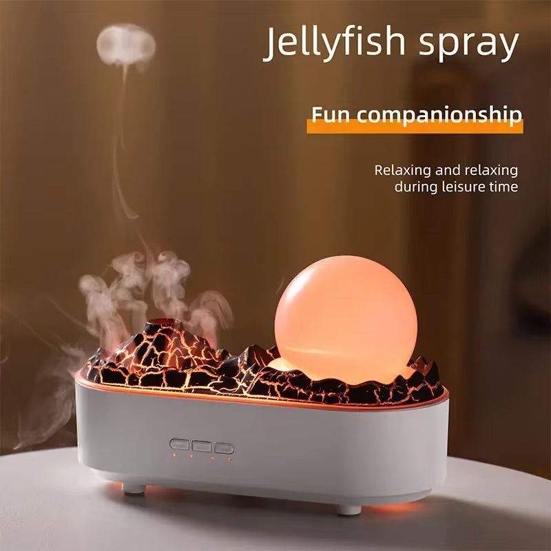 Cloud Rain Air Humidifier Drips 200Ml Aromatherapy Oil Diffuser Aromatherapy Oil Diffuser. Low Noise Sleep Atmosphere Light