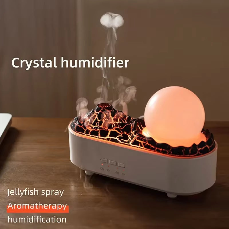 Cloud Rain Air Humidifier Drips 200Ml Aromatherapy Oil Diffuser Aromatherapy Oil Diffuser. Low Noise Sleep Atmosphere Light