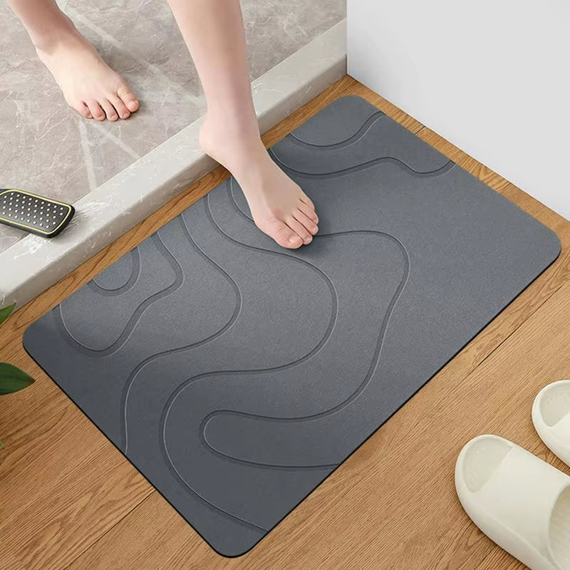 Diatomite Stone Bath Mat Non-Slip Bathroom Rug Water Absorption Quick Drying Bathtub Floor Mats Shower Room Entrance Doormat