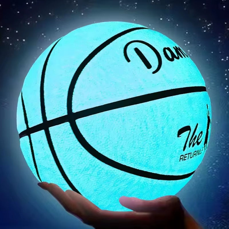 New Adult and Children'S anti Slip and Wear-Resistant Luminous Basketball with Size 5 7 and 6 PU Soft Leather for Outdoor Use