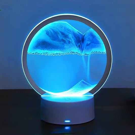 Quicksand Table Lamp Creative Sleeping Lamp Ambiance Lamp Quicksand Painting 3D Three-Dimensional Night Lamp Table Top Decoratio