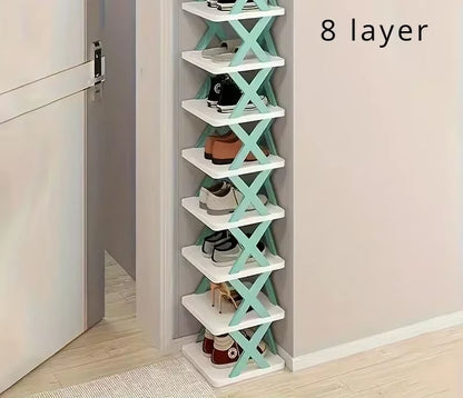 1Pc Multi-Layer Plastic Foldable and Detachable Shoe Rack Saves Family Space and Is Suitable for Corridor Bedrooms.