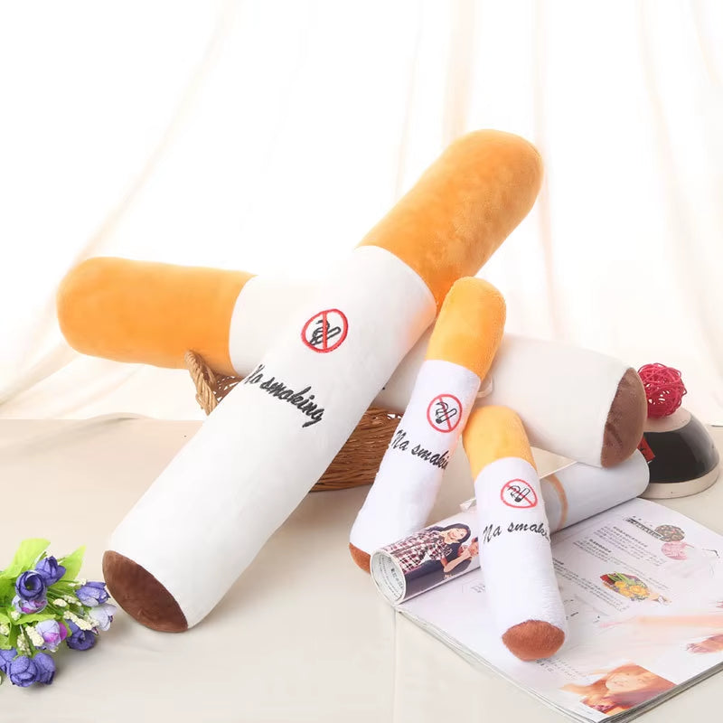 25-75Cm Funny Smoking Cylindrical Sleeping Cigarette Pillow Smulation Plush Toys Fashion Boyfriend Birthday Gift Throw Pillow