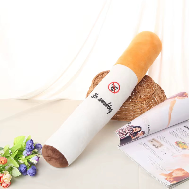 25-75Cm Funny Smoking Cylindrical Sleeping Cigarette Pillow Smulation Plush Toys Fashion Boyfriend Birthday Gift Throw Pillow