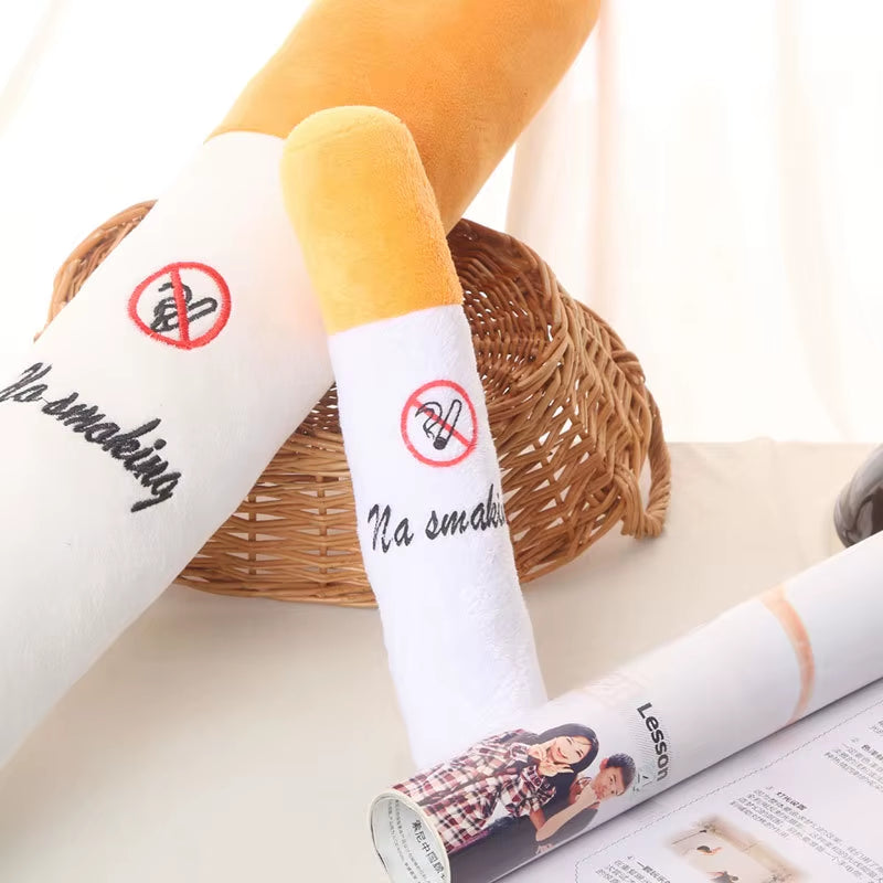 25-75Cm Funny Smoking Cylindrical Sleeping Cigarette Pillow Smulation Plush Toys Fashion Boyfriend Birthday Gift Throw Pillow