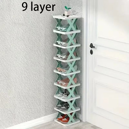 1Pc Multi-Layer Plastic Foldable and Detachable Shoe Rack Saves Family Space and Is Suitable for Corridor Bedrooms.