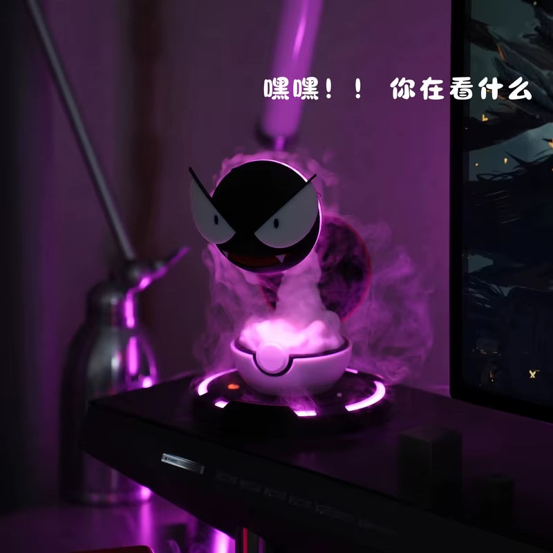 Pokemon Cool Humidifier Anime Gengar Night Light Air Purifier Ambient Lighting Cute Led Lamp Room Decoration Kid Christmas Gift