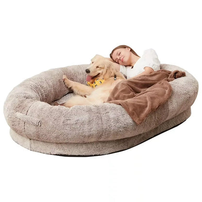 Large New Human Dog Bed Extra Removable and Washable Pet Products Pocket Design Beanbag Sofa Premium Plush Giant Cat and Dog Mat