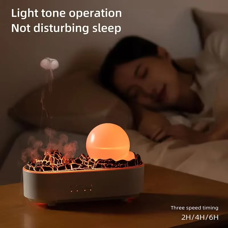 Cloud Rain Air Humidifier Drips 200Ml Aromatherapy Oil Diffuser Aromatherapy Oil Diffuser. Low Noise Sleep Atmosphere Light