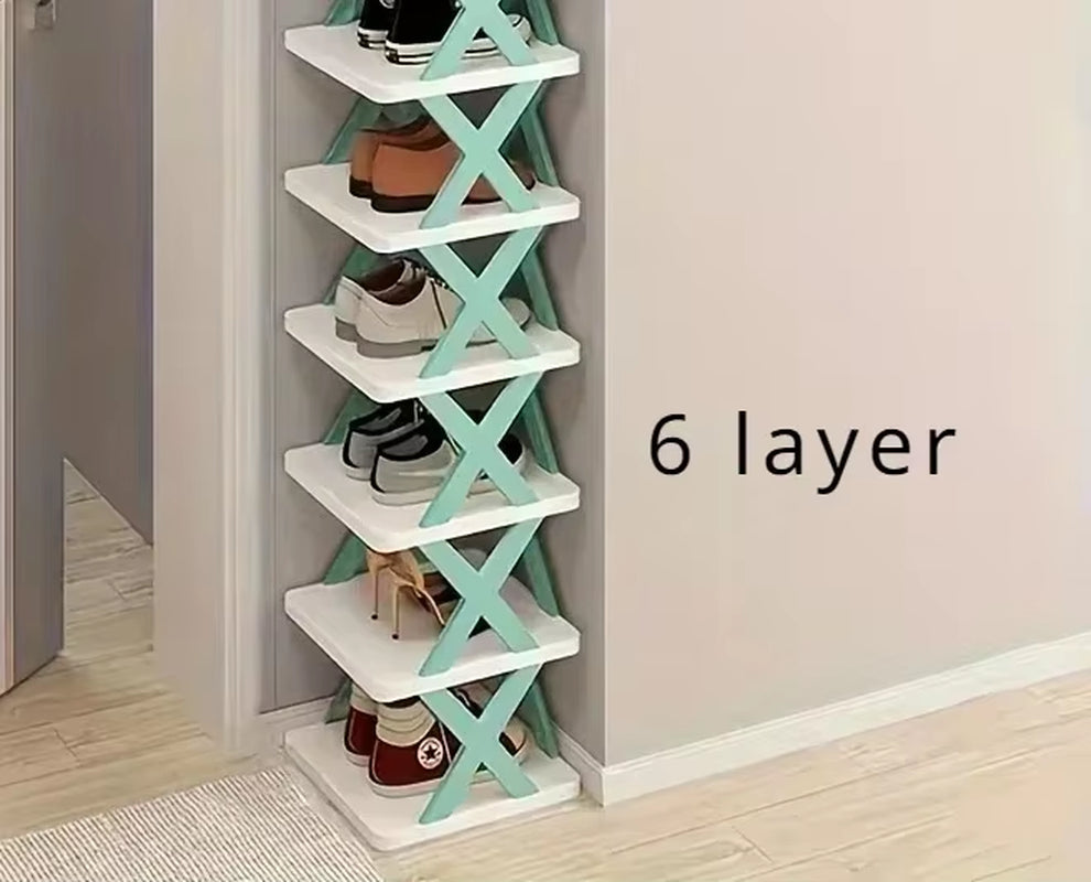 1Pc Multi-Layer Plastic Foldable and Detachable Shoe Rack Saves Family Space and Is Suitable for Corridor Bedrooms.