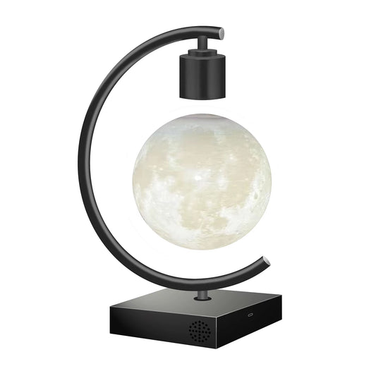 New Magnetic Levitating Moon Lamp Floating Levitation LED Light Bulb Table Lamps with 18W Fast Charger and Bluetooth Speaker